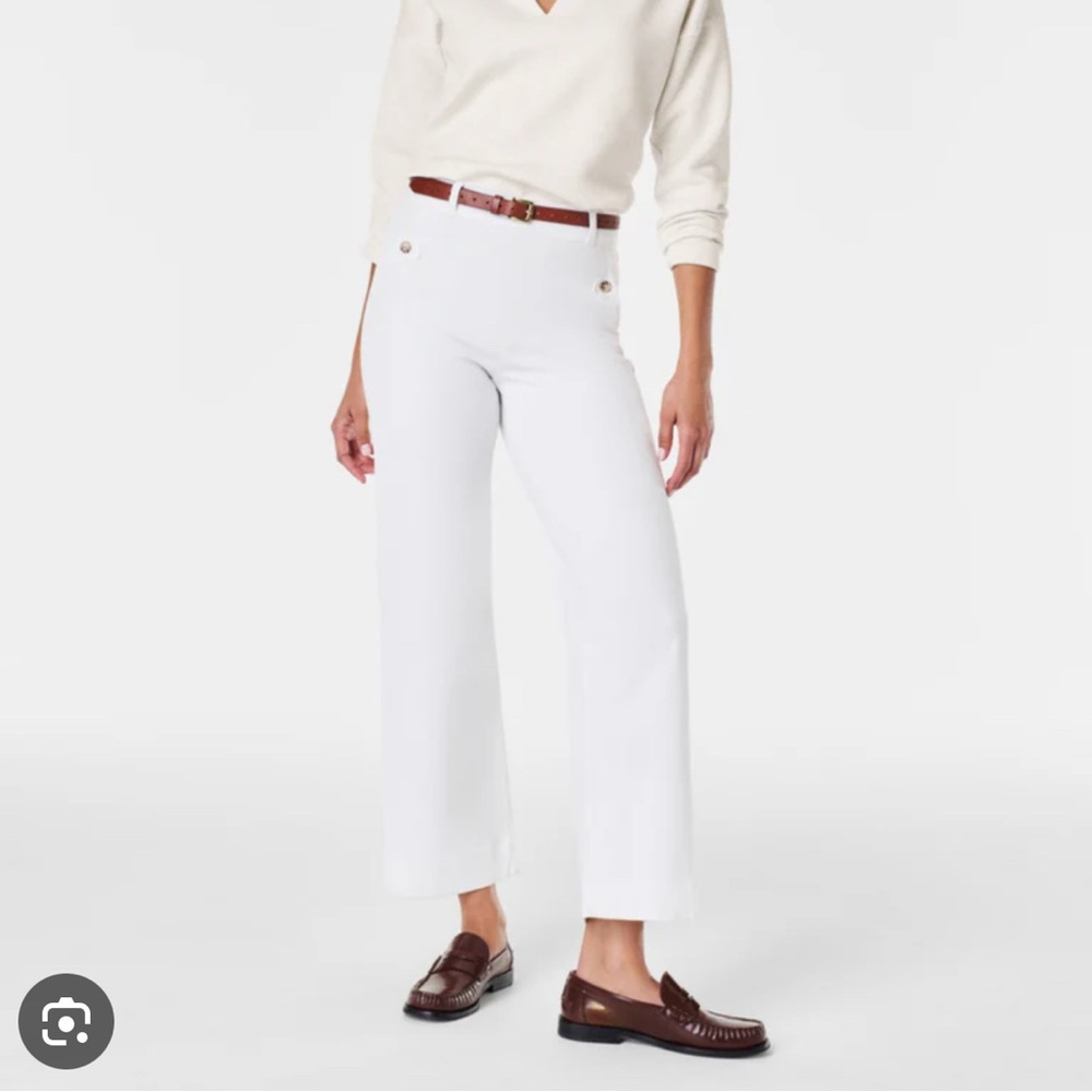 SPANX White Wide Leg Pants